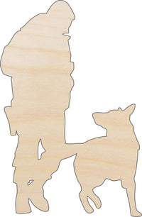 Man with Dog Wood Craft Shape - Laser Cut Baltic Birch Unfinished DIY Wood Art Supplies PPL187 - The Wood Shape Store
