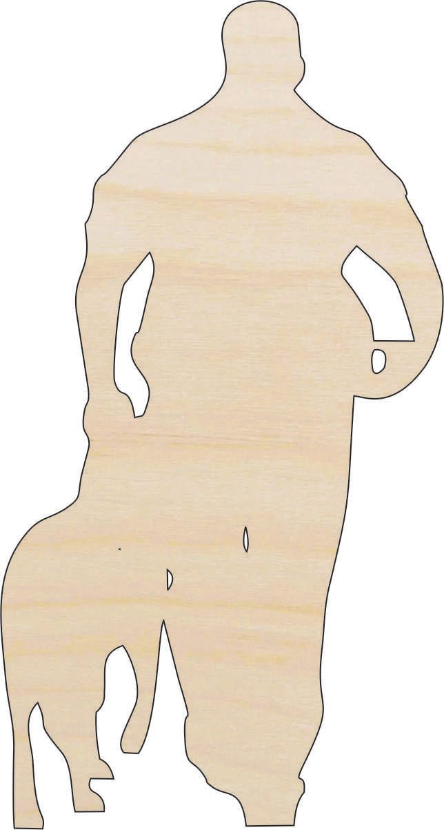 Man with Dog Wood Craft Shape - Laser Cut Baltic Birch Unfinished DIY Wood Art Supplies PPL190 - The Wood Shape Store