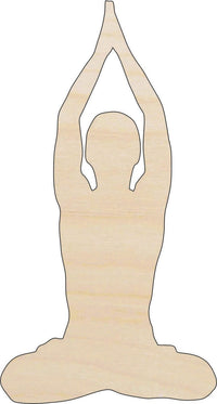 Sport Yoga Wood Craft Shape - Laser Cut Baltic Birch Unfinished DIY Wood Art Supplies PPL198 - The Wood Shape Store