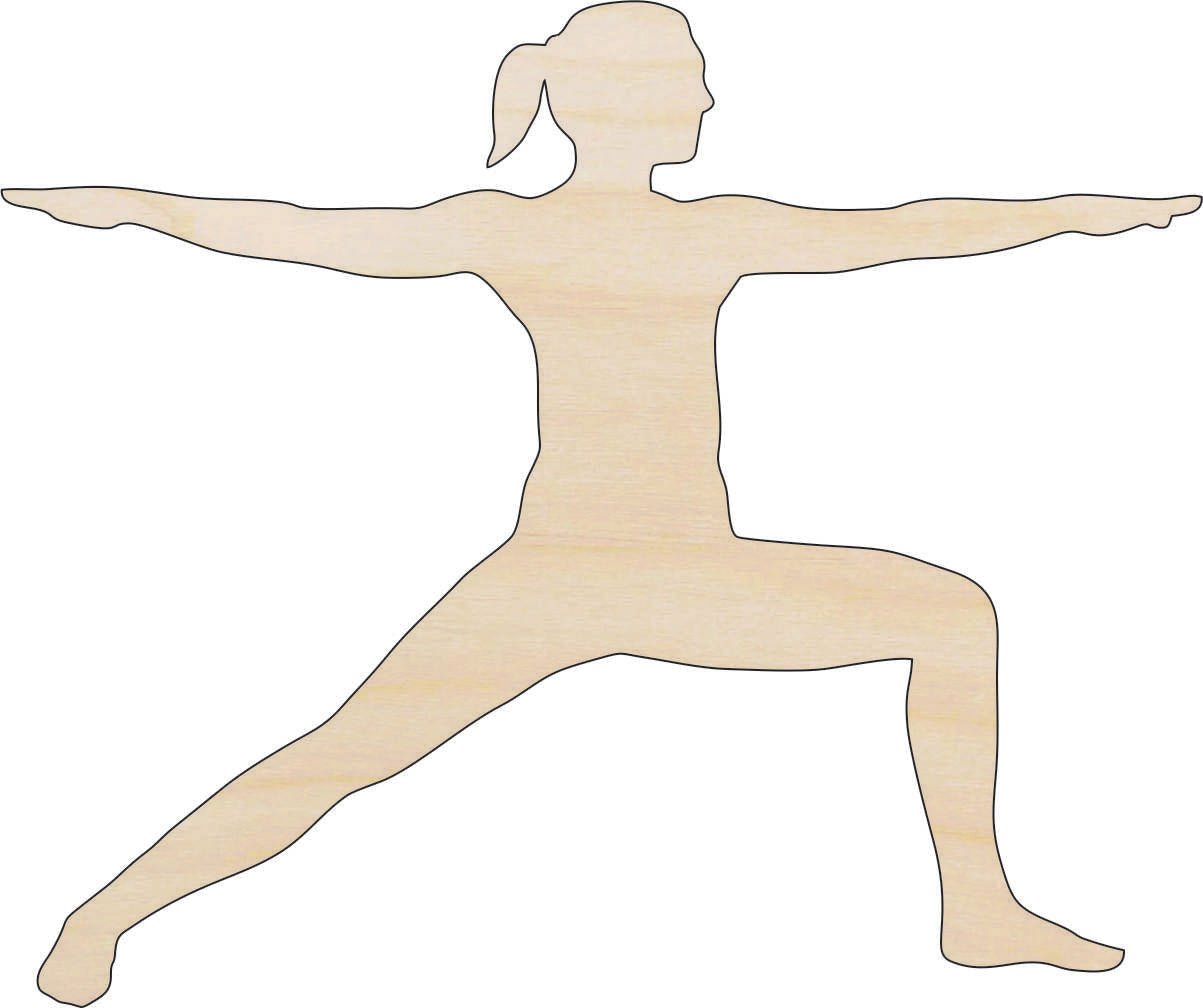 Yoga Wood Craft Shape - Laser Cut Baltic Birch Unfinished DIY Wood Art Supplies PPL199 - The Wood Shape Store