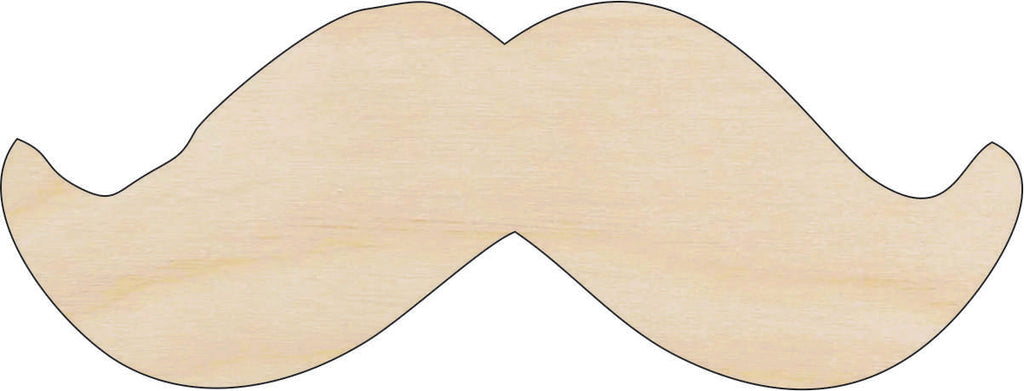 Mustache - Laser Cut Out Unfinished Wood Craft Shape PPL1