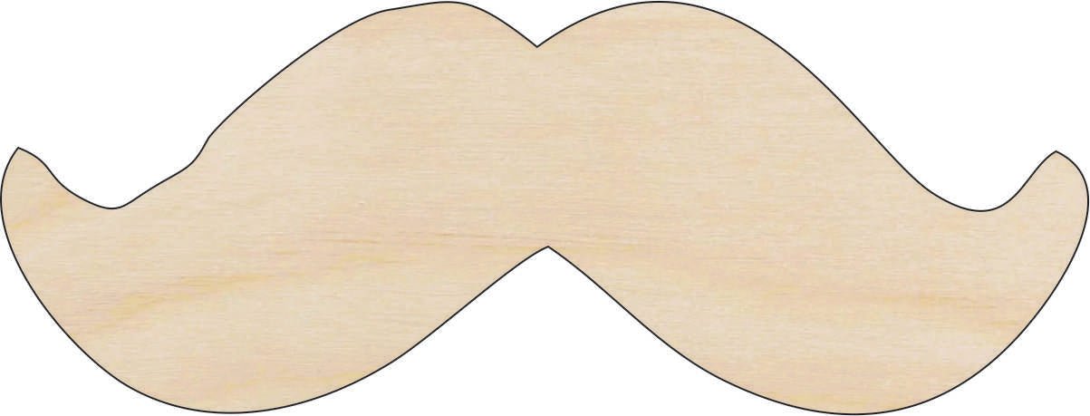 Mustache Wood Craft Shape - Laser Cut Baltic Birch Unfinished DIY Wood Art Supplies PPL1 - The Wood Shape Store