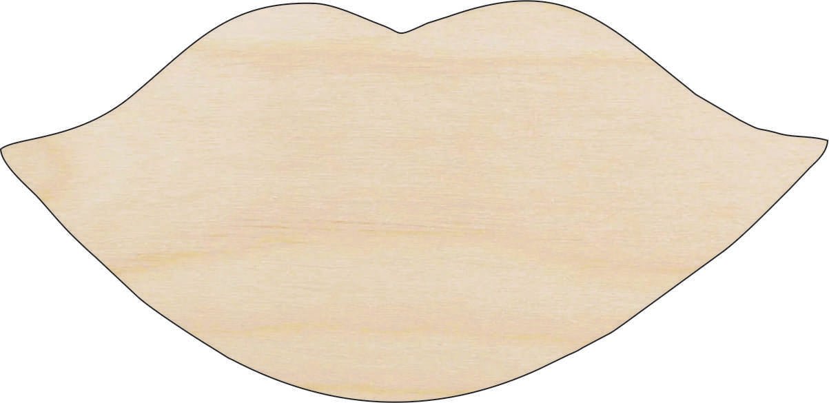 Lips Wood Craft Shape - Laser Cut Baltic Birch Unfinished DIY Wood Art Supplies PPL212 - The Wood Shape Store