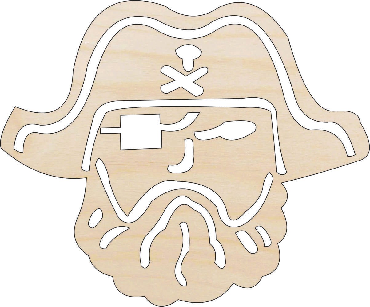 Pirate Wood Craft Shape - Laser Cut Baltic Birch Unfinished DIY Wood Art Supplies PPL223 - The Wood Shape Store