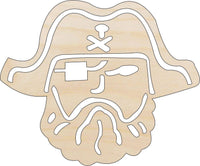 Pirate Wood Craft Shape - Laser Cut Baltic Birch Unfinished DIY Wood Art Supplies PPL223 - The Wood Shape Store