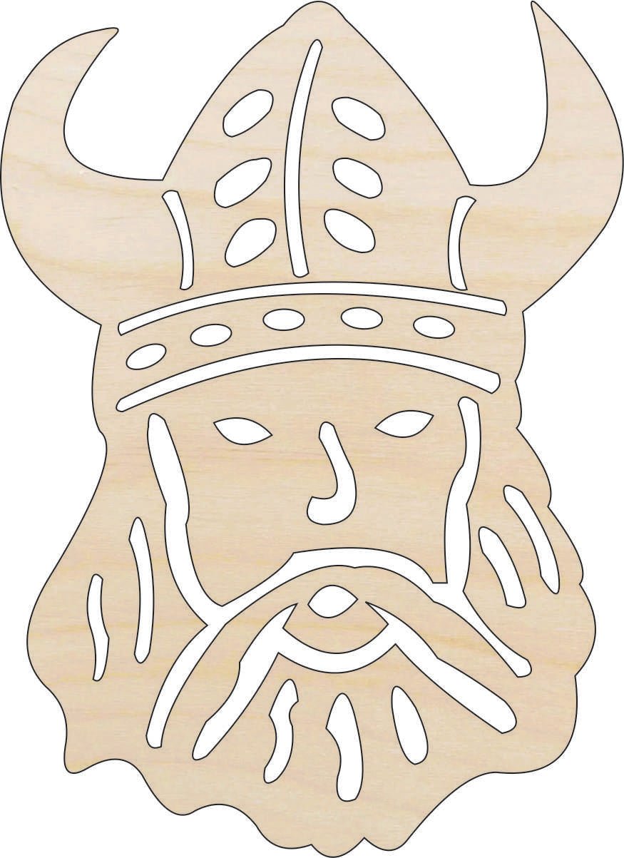 Viking Wood Craft Shape - Laser Cut Baltic Birch Unfinished DIY Wood Art Supplies PPL233 - The Wood Shape Store