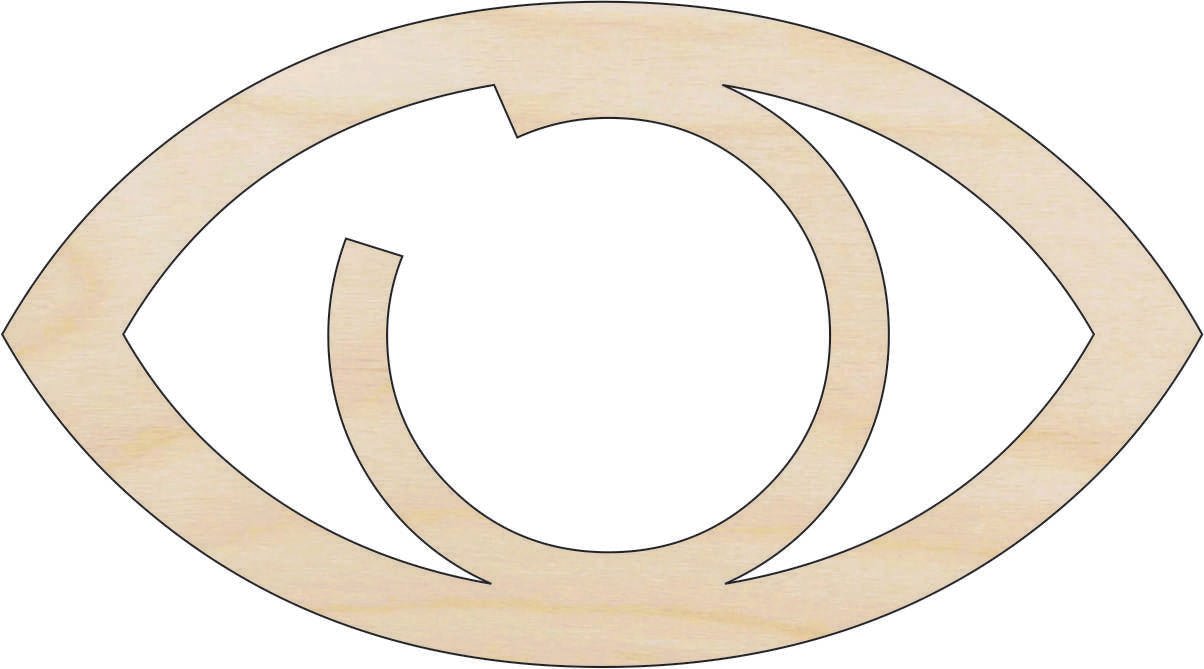 Eye Wood Craft Shape - Laser Cut Baltic Birch Unfinished DIY Wood Art Supplies PPL27 - The Wood Shape Store