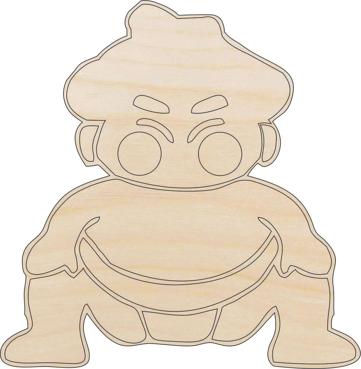 Wrestling Wood Craft Shape - Laser Cut Baltic Birch Unfinished DIY Wood Art Supplies PPL43 - The Wood Shape Store