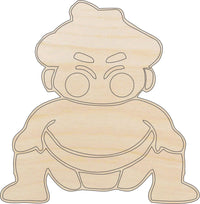 Wrestling Wood Craft Shape - Laser Cut Baltic Birch Unfinished DIY Wood Art Supplies PPL43 - The Wood Shape Store
