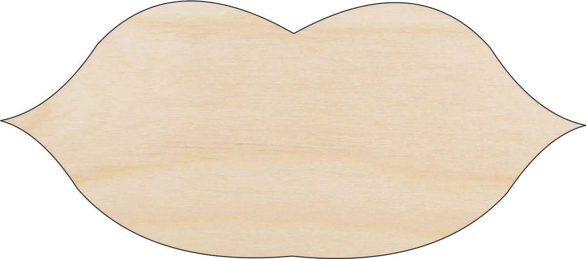 Lips Wood Craft Shape - Laser Cut Baltic Birch Unfinished DIY Wood Art Supplies PPL47 - The Wood Shape Store