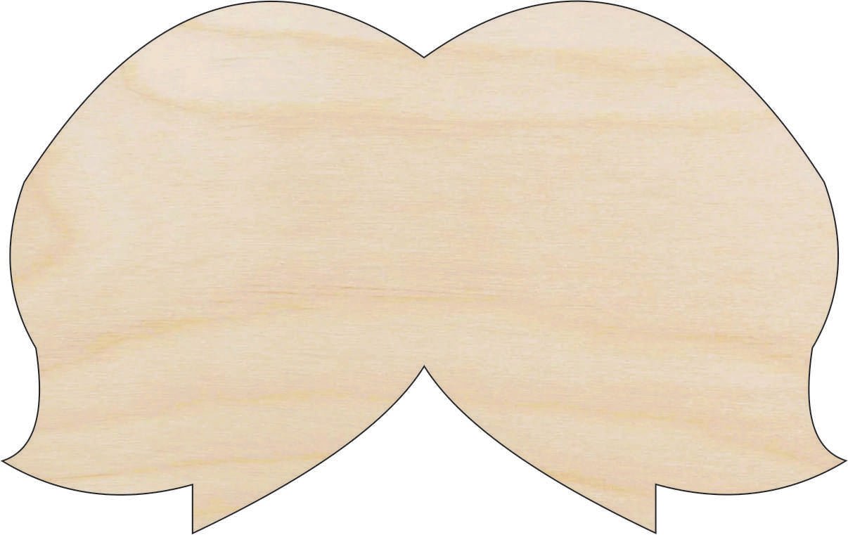 Mustache Wood Craft Shape - Laser Cut Baltic Birch Unfinished DIY Wood Art Supplies PPL49 - The Wood Shape Store
