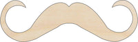 Mustache Wood Craft Shape - Laser Cut Baltic Birch Unfinished DIY Wood Art Supplies PPL50 - The Wood Shape Store