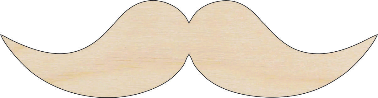 Mustache - Laser Cut Out Unfinished Wood Craft Shape PPL52 Mustache - Laser Cut Out Unfinished Wood Craft Shape PPL52