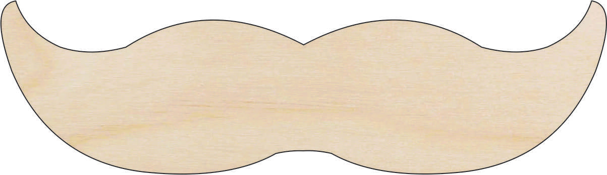 Mustache - Laser Cut Out Unfinished Wood Craft Shape PPL53 Mustache - Laser Cut Out Unfinished Wood Craft Shape PPL53