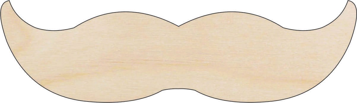 Mustache Wood Craft Shape - Laser Cut Baltic Birch Unfinished DIY Wood Art Supplies PPL53 - The Wood Shape Store