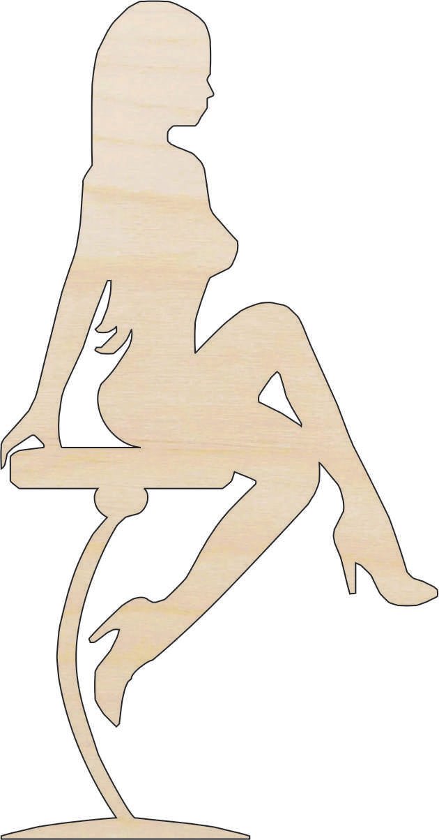 Woman Wood Craft Shape - Laser Cut Baltic Birch Unfinished DIY Wood Art Supplies PPL64 - The Wood Shape Store