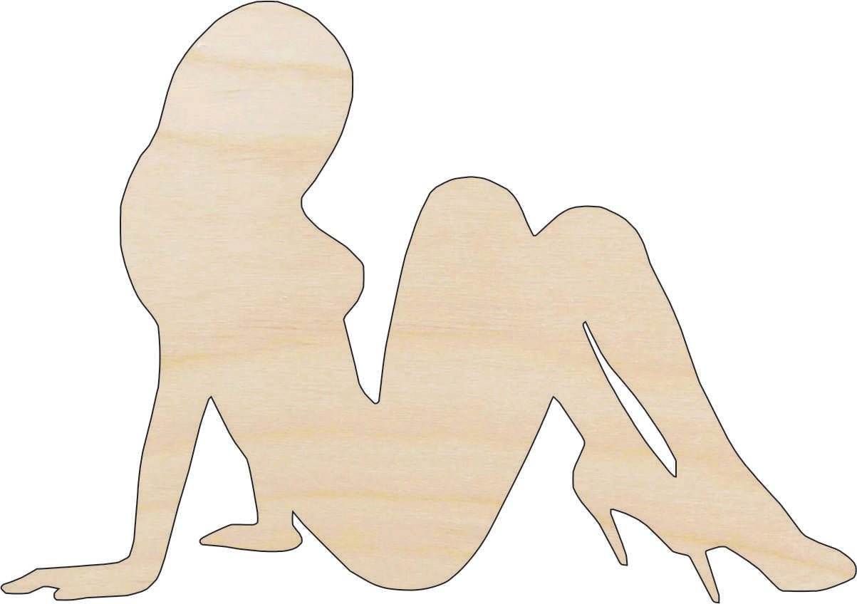 Woman Wood Craft Shape - Laser Cut Baltic Birch Unfinished DIY Wood Art Supplies PPL65 - The Wood Shape Store