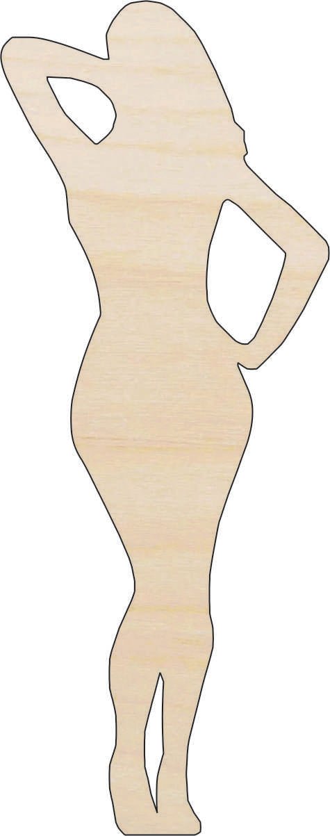 Woman Wood Craft Shape - Laser Cut Baltic Birch Unfinished DIY Wood Art Supplies PPL68 - The Wood Shape Store