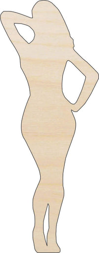 Woman Wood Craft Shape - Laser Cut Baltic Birch Unfinished DIY Wood Art Supplies PPL68 - The Wood Shape Store