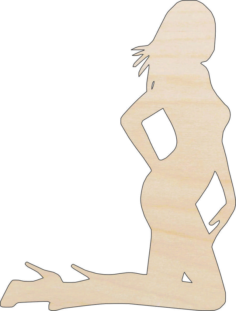 Woman - Laser Cut Out Unfinished Wood Craft Shape PPL71