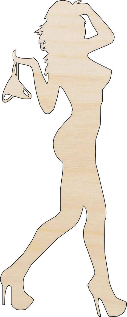 Woman - Laser Cut Out Unfinished Wood Craft Shape PPL74