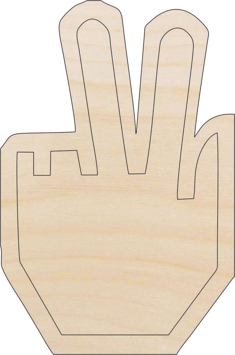 Hand Wood Craft Shape - Laser Cut Baltic Birch Unfinished DIY Wood Art Supplies PPL75 - The Wood Shape Store