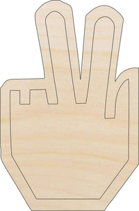 Hand Wood Craft Shape - Laser Cut Baltic Birch Unfinished DIY Wood Art Supplies PPL75 - The Wood Shape Store