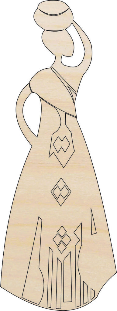 Woman - Laser Cut Out Unfinished Wood Craft Shape PPL81