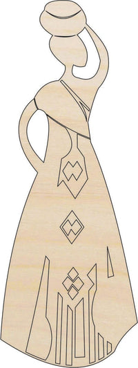 Woman Wood Craft Shape - Laser Cut Baltic Birch Unfinished DIY Wood Art Supplies PPL81 - The Wood Shape Store
