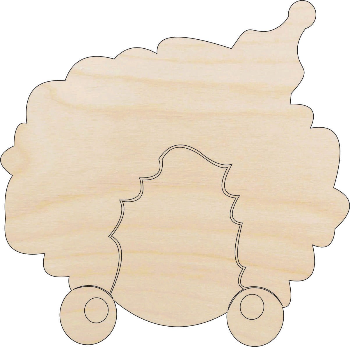 Woman Wood Craft Shape - Laser Cut Baltic Birch Unfinished DIY Wood Art Supplies PPL82 - The Wood Shape Store