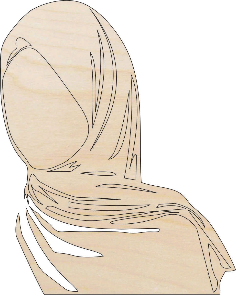 Woman Wood Craft Shape - Laser Cut Baltic Birch Unfinished DIY Wood Art Supplies PPL85 - The Wood Shape Store