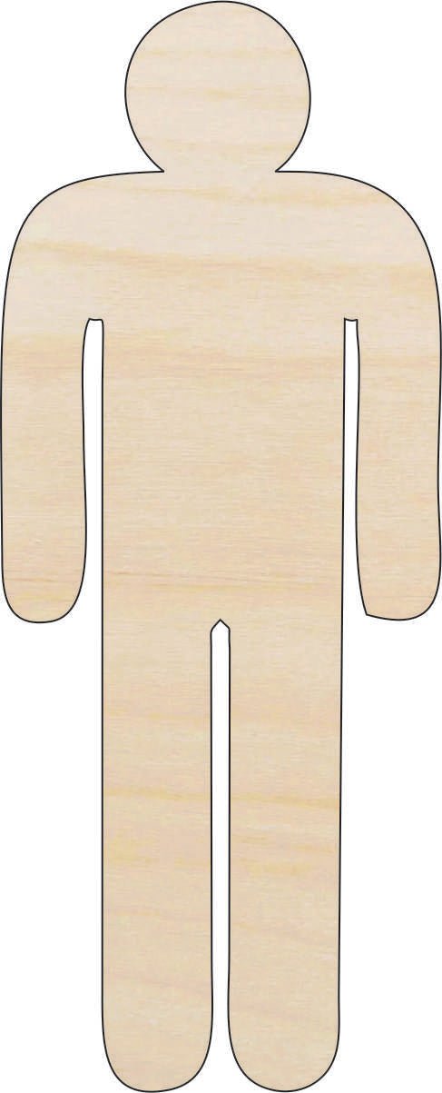 Sign Men Wood Craft Shape - Laser Cut Baltic Birch Unfinished DIY Wood Art Supplies PPL8 - The Wood Shape Store