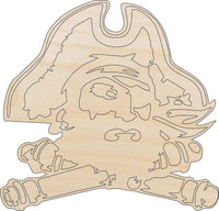 Pirate Wood Craft Shape - Laser Cut Baltic Birch Unfinished DIY Wood Art Supplies PPL90 - The Wood Shape Store