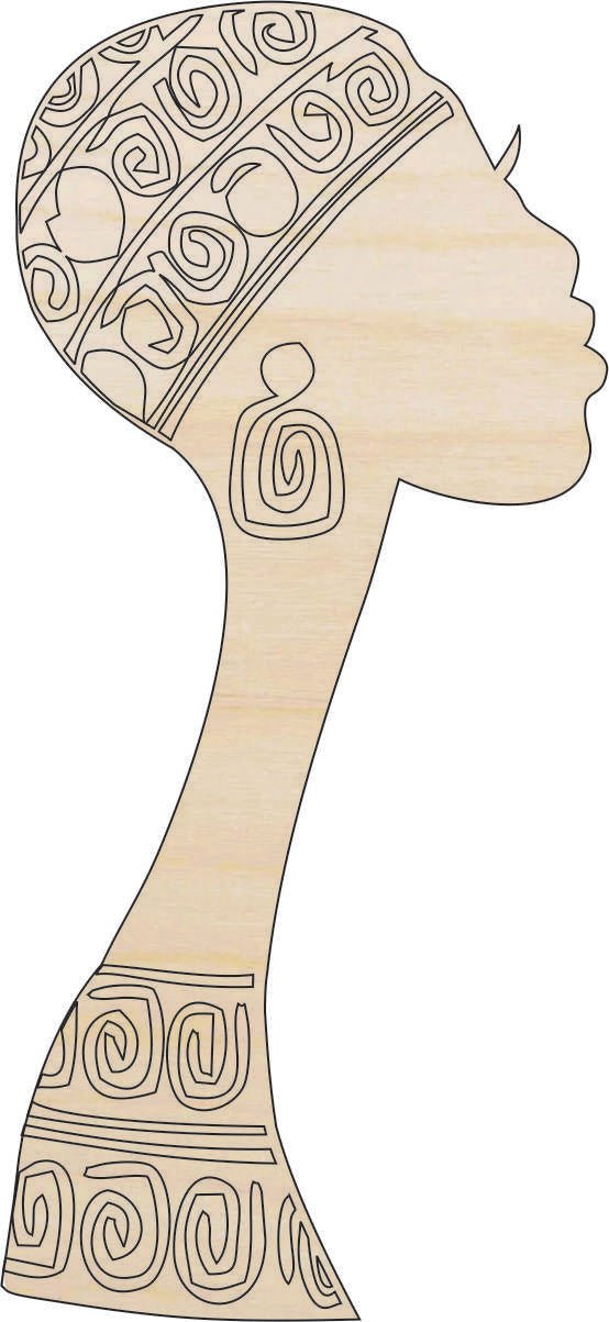 Woman Wood Craft Shape - Laser Cut Baltic Birch Unfinished DIY Wood Art Supplies PPL91 - The Wood Shape Store