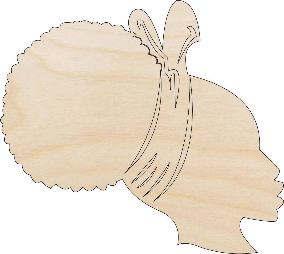 Woman Wood Craft Shape - Laser Cut Baltic Birch Unfinished DIY Wood Art Supplies PPL94 - The Wood Shape Store