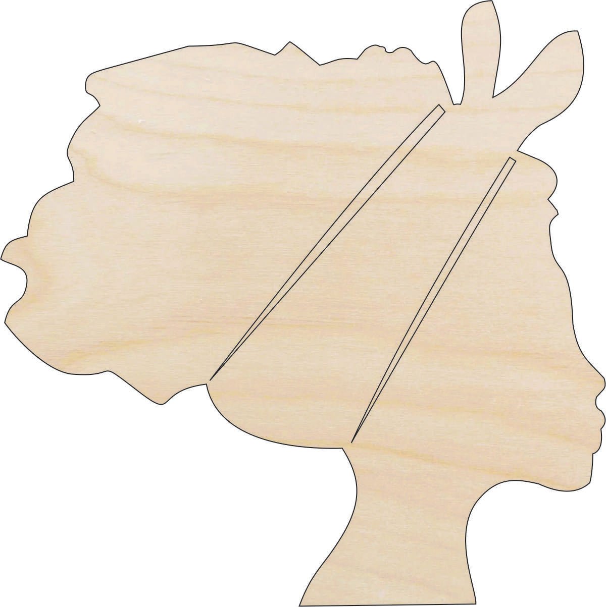 Woman Wood Craft Shape - Laser Cut Baltic Birch Unfinished DIY Wood Art Supplies PPL95 - The Wood Shape Store
