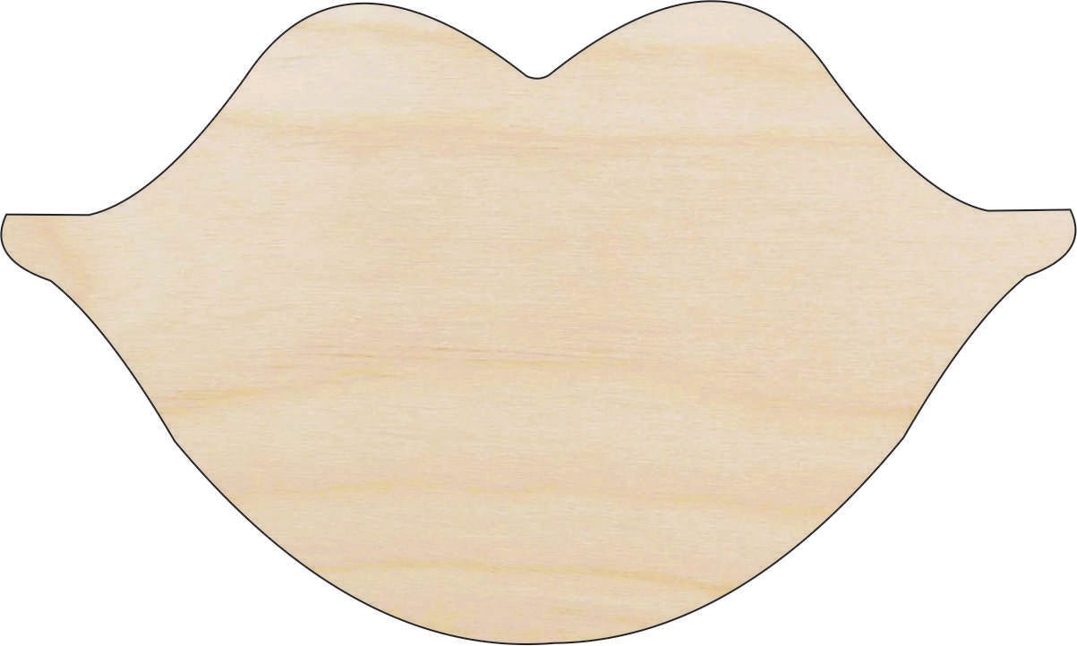 Lips Wood Craft Shape - Laser Cut Baltic Birch Unfinished DIY Wood Art Supplies PPL97 - The Wood Shape Store