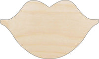 Lips Wood Craft Shape - Laser Cut Baltic Birch Unfinished DIY Wood Art Supplies PPL97 - The Wood Shape Store
