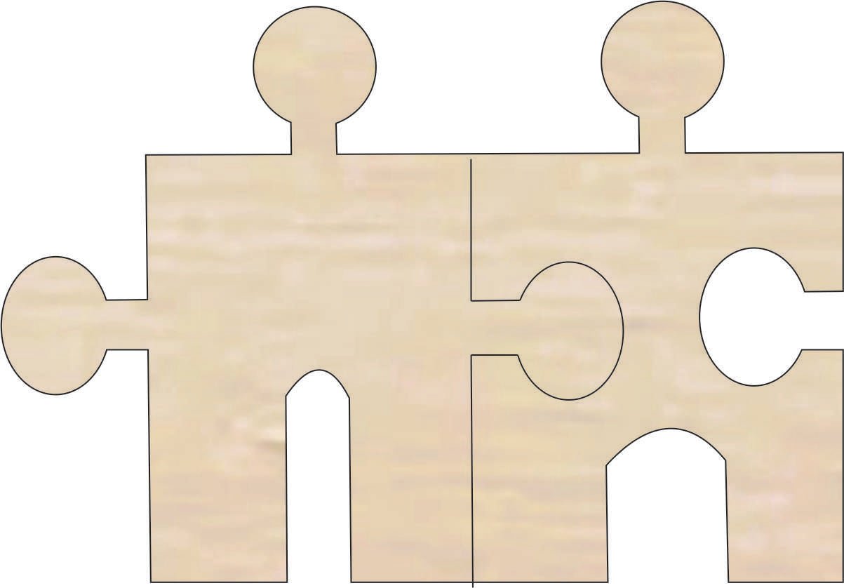 Puzzle Piece Wood Craft Shape - Laser Cut Baltic Birch Unfinished DIY Wood Art Supplies PZL1 - The Wood Shape Store