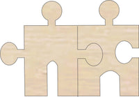 Puzzle Piece Wood Craft Shape - Laser Cut Baltic Birch Unfinished DIY Wood Art Supplies PZL1 - The Wood Shape Store