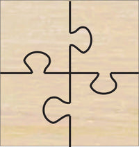 Puzzle Wood Craft Shape - Laser Cut Baltic Birch Unfinished DIY Wood Art Supplies PZL3 - The Wood Shape Store