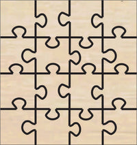 Puzzle Wood Craft Shape - Laser Cut Baltic Birch Unfinished DIY Wood Art Supplies PZL4 - The Wood Shape Store