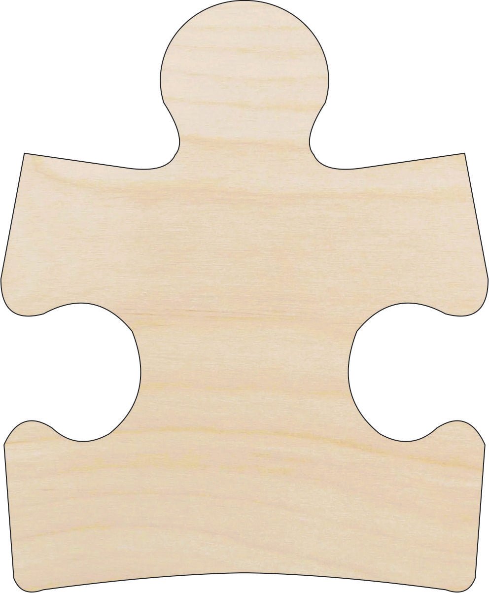 Puzzle Piece Wood Craft Shape - Laser Cut Baltic Birch Unfinished DIY Wood Art Supplies PZL6 - The Wood Shape Store