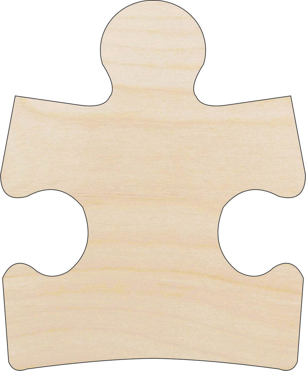 Toy Puzzle Piece - Laser Cut Out Unfinished Wood Craft Shape PZL6 Toy Puzzle Piece - Laser Cut Out Unfinished Wood Craft Shape PZL6