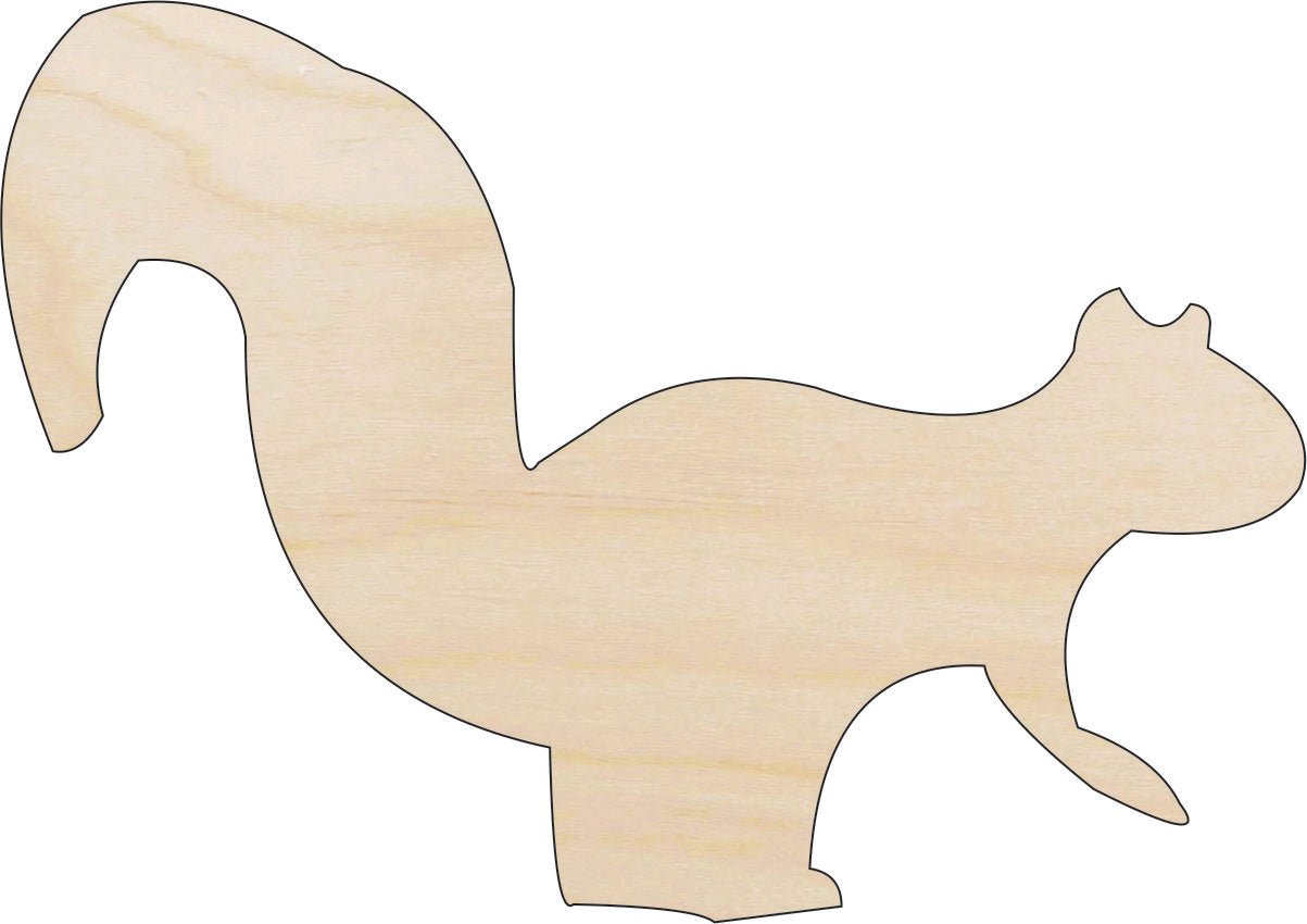 Squirrel Wood Craft Shape - Laser Cut Baltic Birch Unfinished DIY Wood Art Supplies RDT11 - The Wood Shape Store