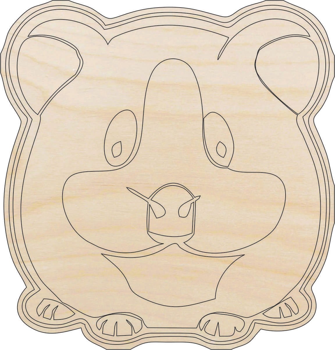 Gerbil Wood Craft Shape - Laser Cut Baltic Birch Unfinished DIY Wood Art Supplies RDT1 - The Wood Shape Store