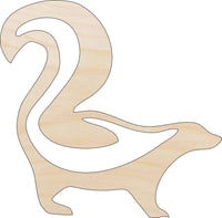 Skunk Wood Craft Shape - Laser Cut Baltic Birch Unfinished DIY Wood Art Supplies RDT25 - The Wood Shape Store