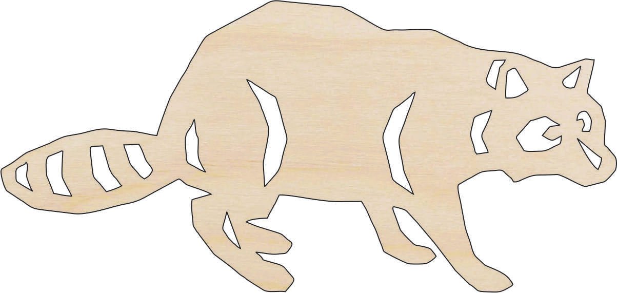 Raccoon Wood Craft Shape - Laser Cut Baltic Birch Unfinished DIY Wood Art Supplies RDT26 - The Wood Shape Store