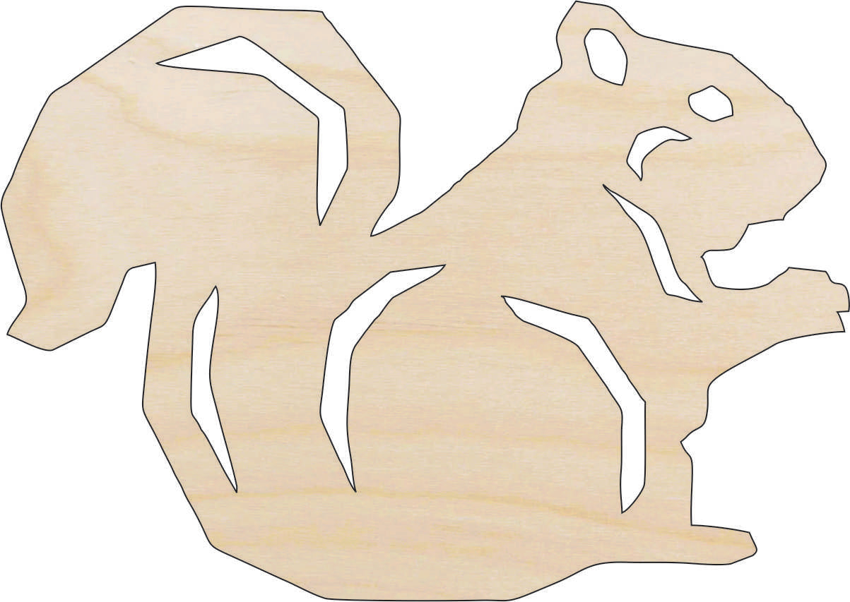 Squirrel - Laser Cut Out Unfinished Wood Craft Shape RDT27 Squirrel - Laser Cut Out Unfinished Wood Craft Shape RDT27