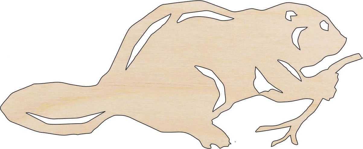 Beaver - Laser Cut Out Unfinished Wood Craft Shape RDT28 Beaver - Laser Cut Out Unfinished Wood Craft Shape RDT28
